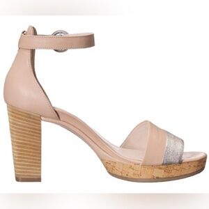Paul Green Heel Sandal. US 9.5 Color: Champagne Blush Leather. Brand New